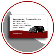 Luxury Airport Transport Taxi Service Business Card at Zazzle