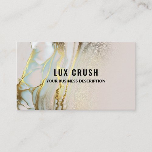 Luxury Alcohol Ink Skin Care And Beauty Business Card