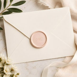 Luxury Amalfi Coast Monogram Wax Seal Sticker