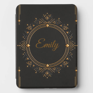 Luxury Amazigh Geometric Gold & Black Wedding Fram Kindle Cover