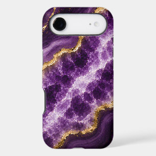 Luxury Amethyst Marble Geode iPhone 17 Air Case