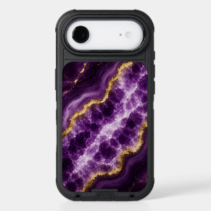 Luxury Amethyst Marble Geode iPhone 17 Air Case