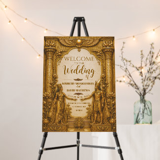 Luxury Ancient Egyptian Wedding Welcome Sign