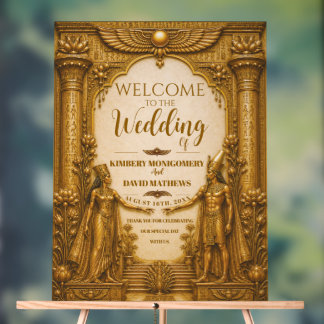 Luxury Ancient Egyptian Wedding Welcome Sign