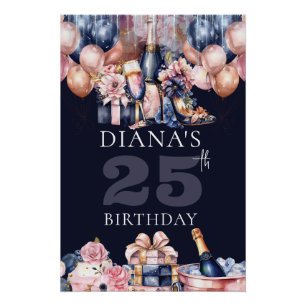 Luxury Any Year Birthday Personalized Poster