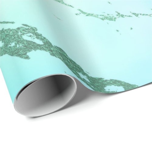 Luxury Aqua Mint Blue Pink Purple Marble Wrapping Paper