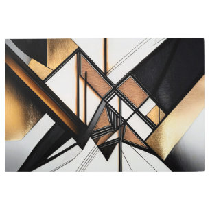 Luxury Art Abstract Wood and Gold Acrylic Art