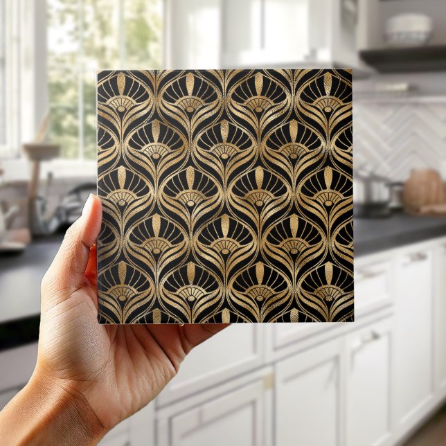 Luxury Art Deco Fan Geometric Pat#5 ID1196 Ceramic Tile (Creator Uploaded)