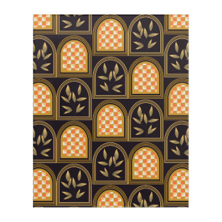 Luxury Art Deco Geometric Floral Seamless Pattern