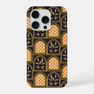 Luxury Art Deco Geometric Floral Seamless Pattern iPhone 15 Pro Case