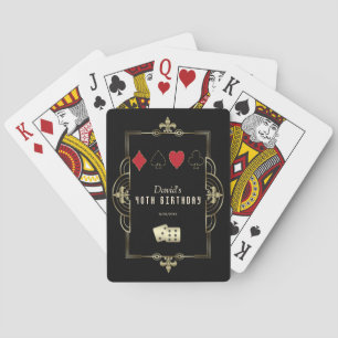 Luxury Art Deco Vegas Casino Royale 40th Birthday  Poker Cards