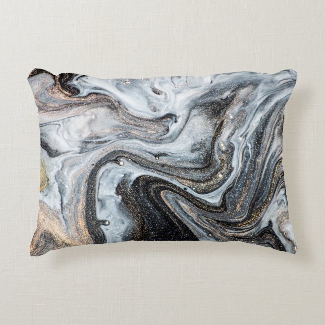 Luxury art in Eastern style. Golden swirl, artisti Accent Pillow (Front)