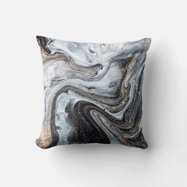 Luxury art in Eastern style. Golden swirl, artisti Throw Pillow (Front)