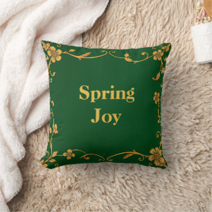Luxury Art Nouveau Vine Throw Pillow