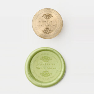 Luxury Artistic Botanical Floral Paisley Wedding Wax Seal Stamp