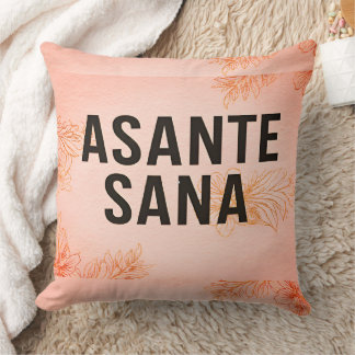 Luxury Asante Sana Sunset Pink - Radiant Watercolo Throw Pillow