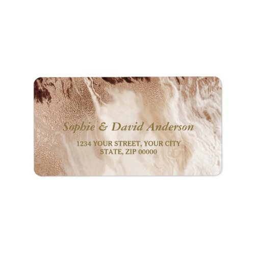 Luxury Aurum Marble Textured Wedding Label