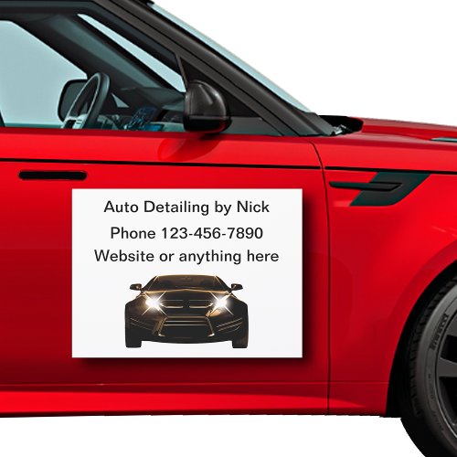 Luxury Auto Detailing Mobile Car Magnets Template