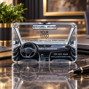 Luxury Automotive Interior Clear Acrylic Business Cards