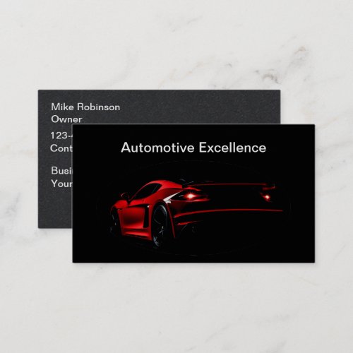 Luxury Automotive Thick Black Core Business Card