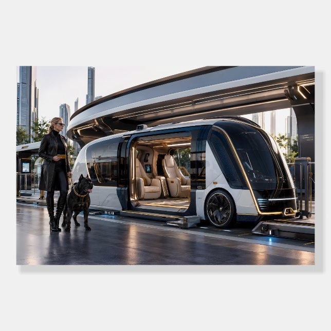 Luxury Autonomous Shuttle Poster (Front)