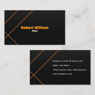 Luxury Aviation Logistics Modern Minimalist Business Card