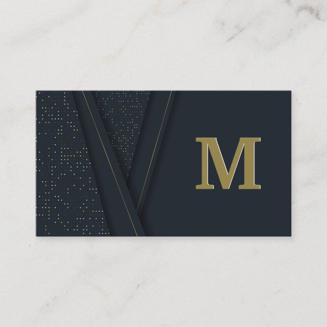 Luxury Background | Monogram Business Card (Front)