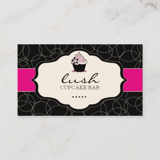 Customizable Luxury Bakery &amp; Cupcake Business Card