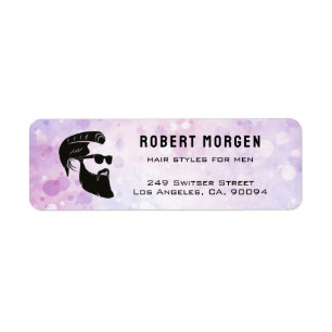 Luxury Barbershop Return Address Label