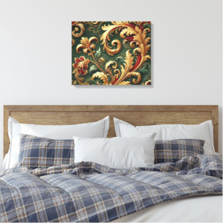 Luxury Baroque Damask Pattern Canvas Print