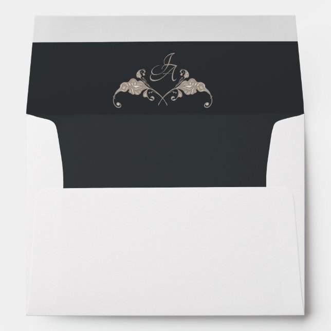 Luxury Baroque Wedding Envelope (Back (Bottom))