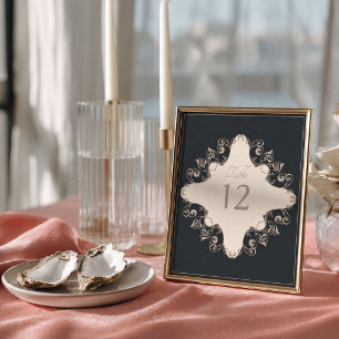 Luxury Baroque Wedding Table Number Poster
