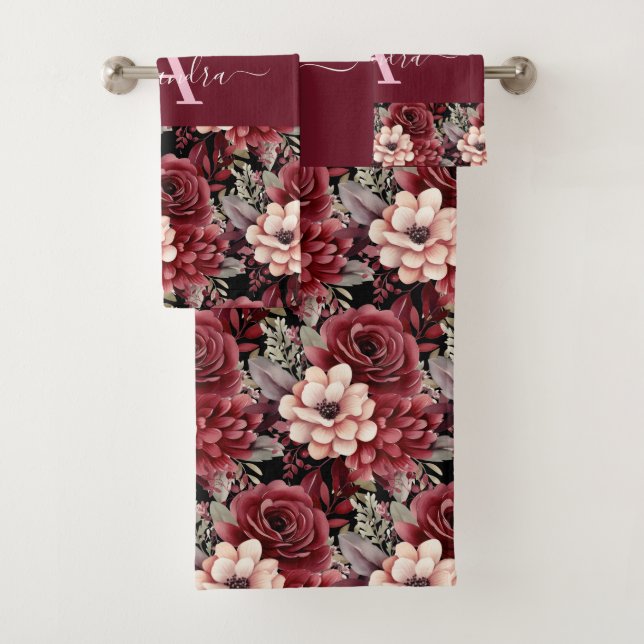 Luxury Bath Towel Set | Pamper Yourself w/ Flowers (Insitu)