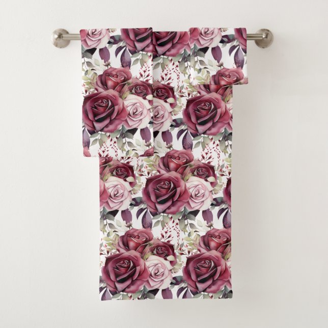 Luxury Bath Towel Set | Pamper Yourself w/ Flowers (Insitu)