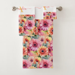 Luxury Bath Towel Set   Pamper Yourself w/ Flowers