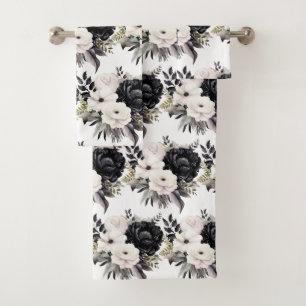 Luxury Bath Towel Set Pamper Yourself w/ Flowers