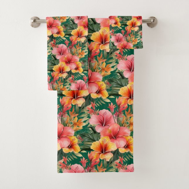 Luxury Bath Towel Set | Pamper Yourself w/ Flowers (Insitu)