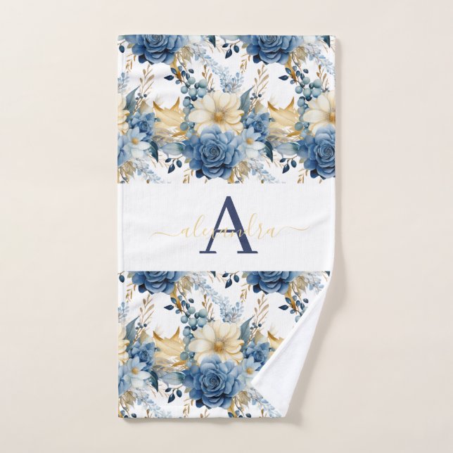 Luxury Bath Towel Set | Pamper Yourself w/ Flowers (Hand Towel)