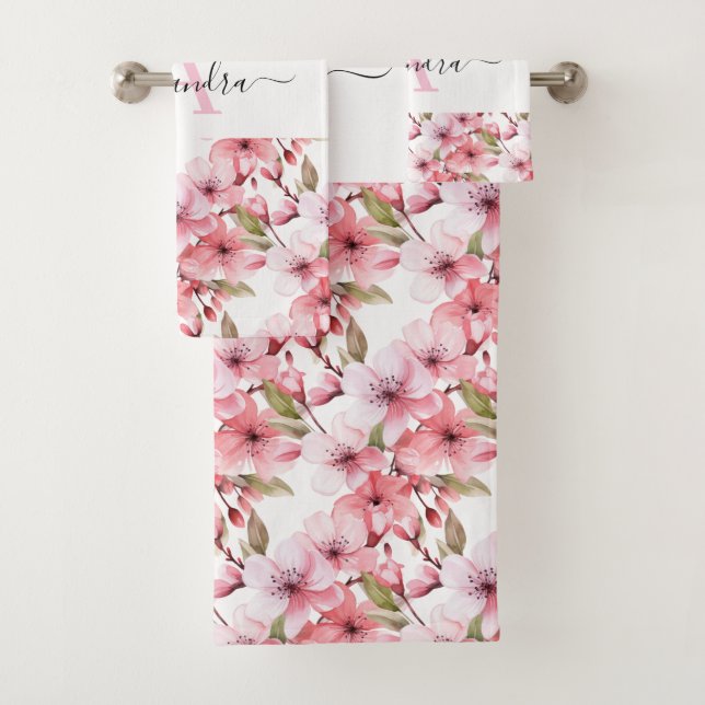 Luxury Bath Towel Set | Pamper Yourself w/ Flowers (Insitu)