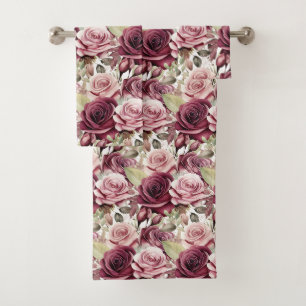 Luxury Bath Towel Set   Pamper Yourself w/ Flowers