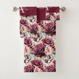 Luxury Bath Towel Set   Pamper Yourself w/ Flowers