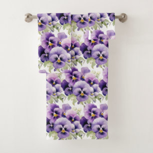 Luxury Bath Towel Set   Pamper Yourself w/ Flowers
