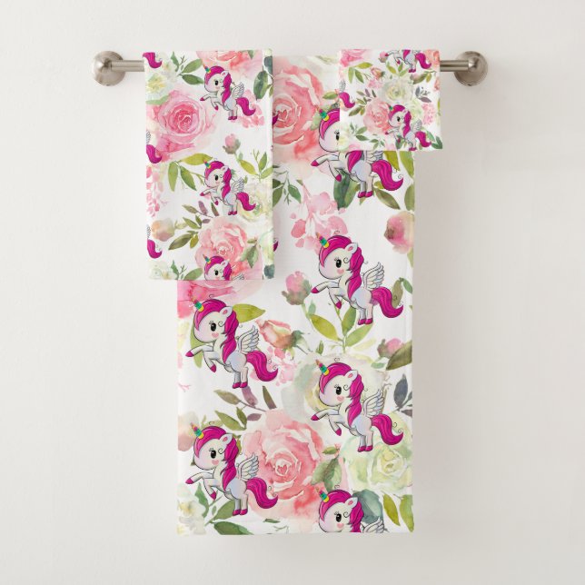 Luxury Bath Towel Set | Pamper Yourself w/ Flowers (Insitu)