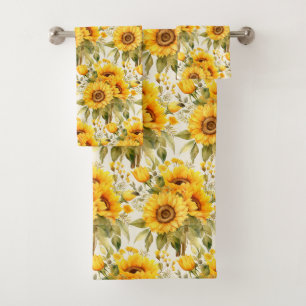 Luxury Bath Towel Set   Pamper Yourself w/ Flowers