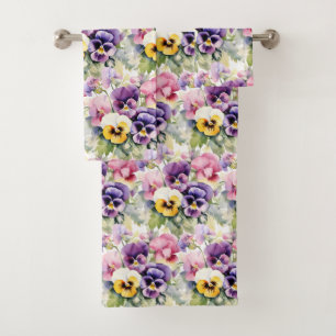 Luxury Bath Towel Set   Pamper Yourself w/ Flowers