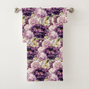 Luxury Bath Towel Set   Pamper Yourself w/ Flowers