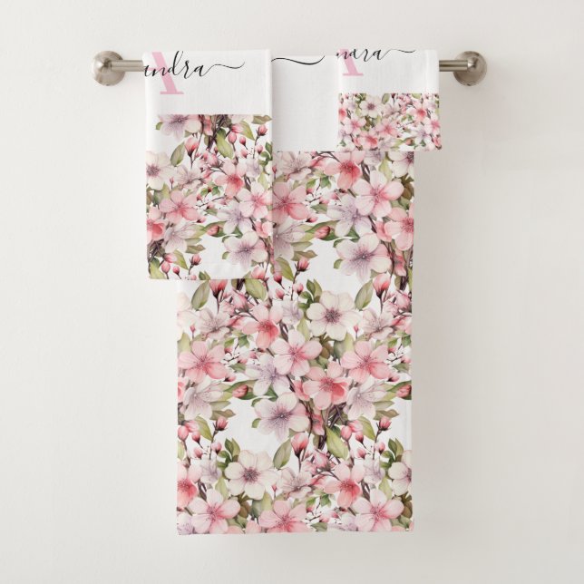 Luxury Bath Towel Set | Pamper Yourself w/ Flowers (Insitu)