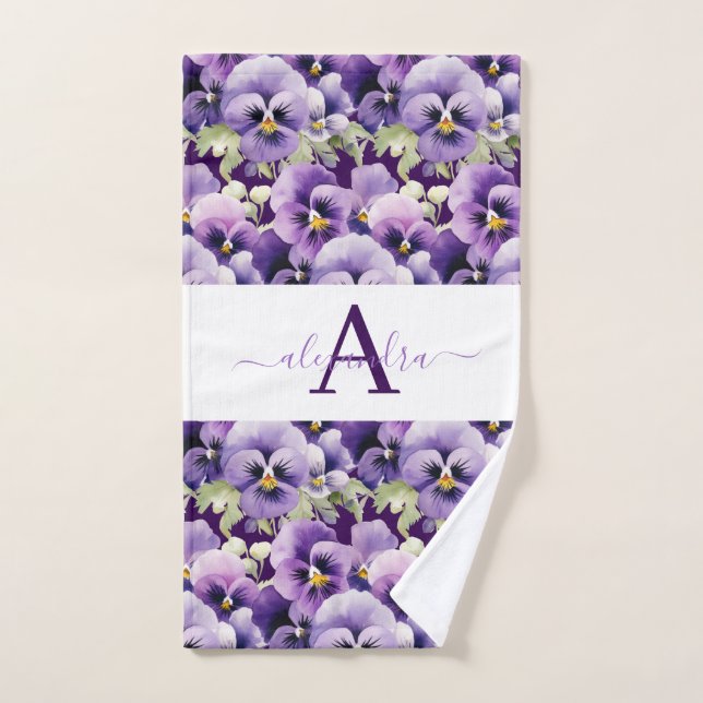 Luxury Bath Towel Set | Pamper Yourself w/ Flowers (Hand Towel)