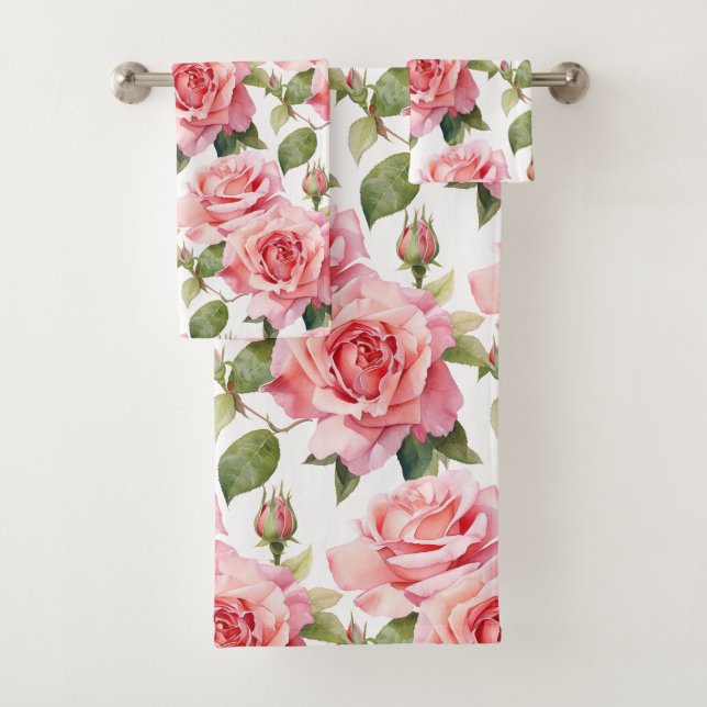 Luxury Bath Towel Set | Pamper Yourself w/ Flowers (Insitu)