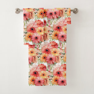 Luxury Bath Towel Set   Pamper Yourself w/ Flowers